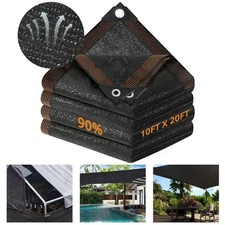 Garden 90% Shade Mesh Cloth, Phiowocx 10 x 20FT Sun Shade Net,Resistant Mesh ...