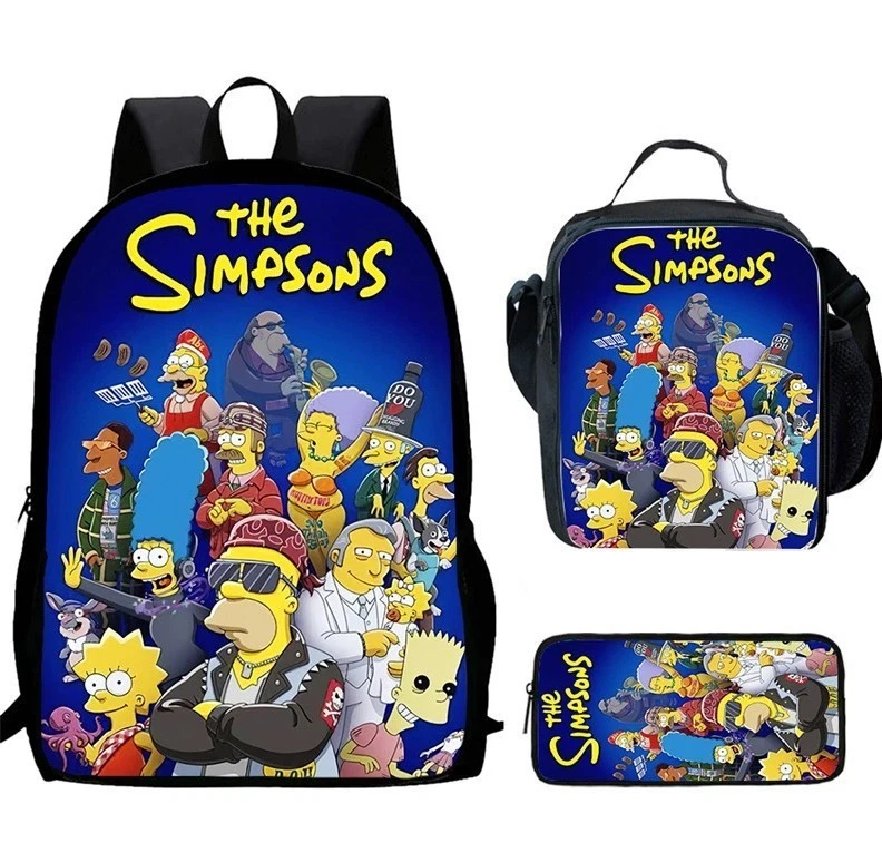 The Simpsons Backpack Set, School Backpack
