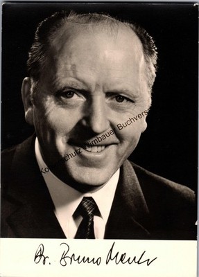 Autogrammkarte Bruno Merk (1922-2013) Staatsminister Bayern /// Autograph signie