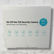 Ebitcam 4G LTE Pan Tilt Waterproof Security Camera Wired Power, 24/7 Recording