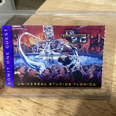 Vintage Terminator 2 3-D Universal Studios Florida Admit One Guest Ticket 1998