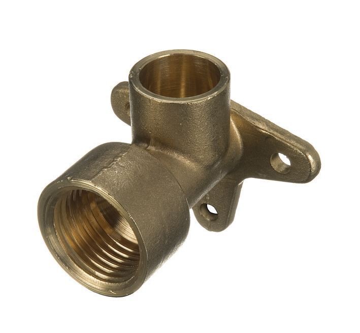 BAG OF 5 - 15mm x 1/2"" Solder Ring Elbow Wallplate Fitting - Get Next Day - Image 2