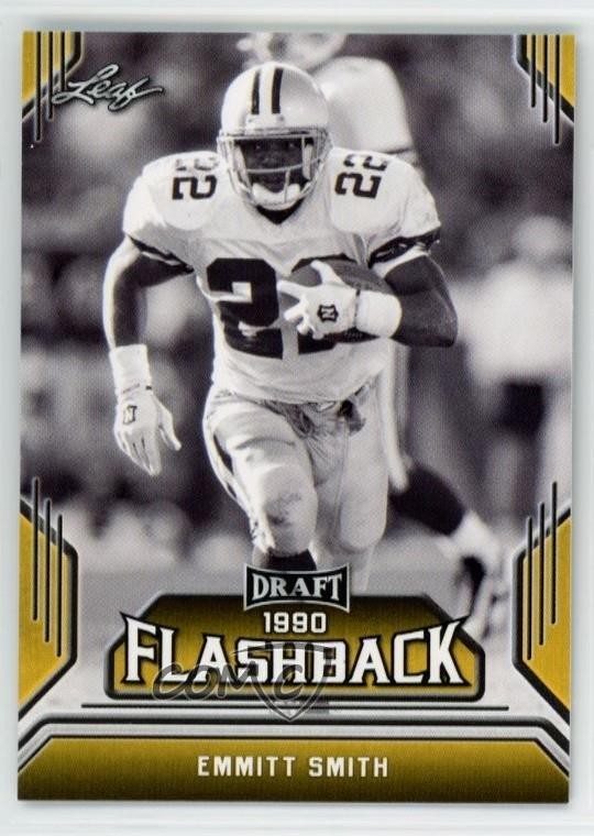2019 Leaf Draft Flashback Gold 1990 Flashback Emmitt Smith #06 HOF ud3