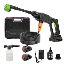 Electric Cordless High Pressure Water Spray Gun Car Washer Portable Cleaner Tool