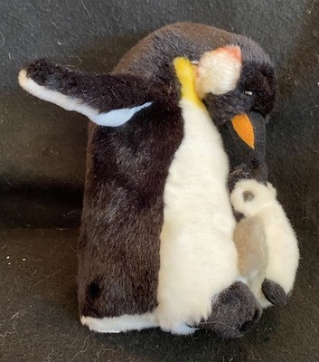 Semo MOTHER & BABY EMPERER PENGUINS Plush 8 1/2'' Lovable! NWT