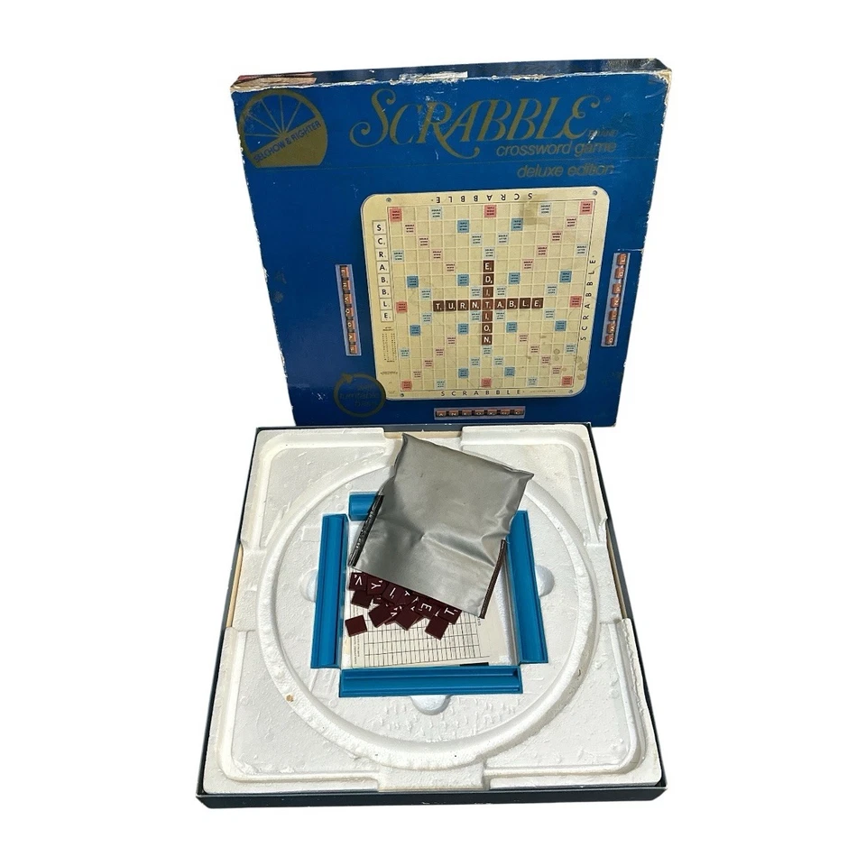 Vtg 1977 Scrabble Deluxe Turntable Board Game -Complete Tiles -No Instructions - Image 3 of 4