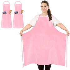 2 PCS Plus Size Chef Apron Unisex Professional 2 Pockets Cooking Work Baking
