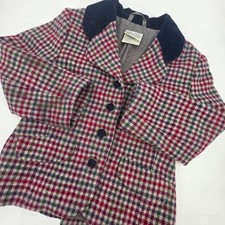 VINTAGE LAURA ASHLEY MOTHER CHILD HOUNDSTOOTH WOOL BLAZER SIZE 4 YEARS RARE