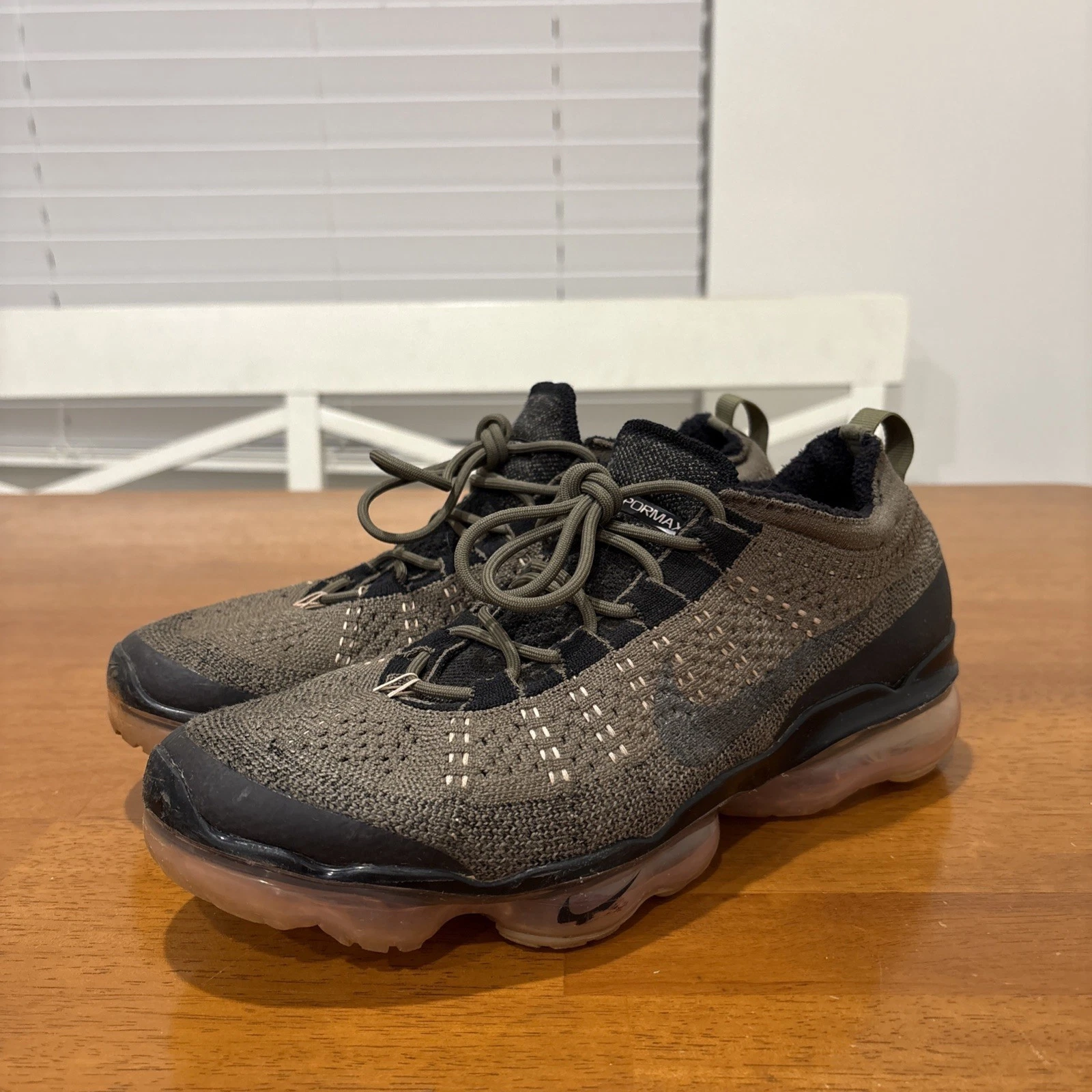 Nike Air VaporMax 2023 Flyknit DV1678 200 Medium Oliva Rosa Oxford Uomo US 9