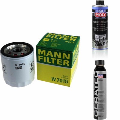 MANN-FILTER ÖLFILTER W 7015 + LIQUI MOLY Cera Tec 3721 + Motorspülung 2427