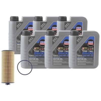 6L Liqui Moly Top Tec 6600 0W20 Mahle Engine Oil Change Kit for H247 GLA45 AMG