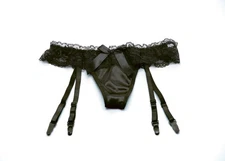 Shirley of Hollywood Cute Frilly Lace Gartini Panty Garter Belt