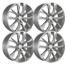 Set-4 Strada Replica Silverado 24x10 6x139.7 31mm Silver Machined Wheels Rims