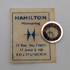 Hamilton Factory Mainspring for 12s 17j Hamilton No. 718071 / 1228 / 3028