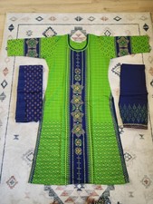 Pakistani Embroidered Shalwar Kameez 3-Piece Set Stitched Party Wear 38 Bust 