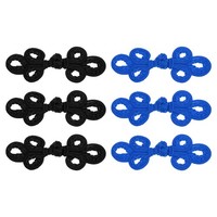 6 StüCk Chinesische Knoten KnöPfe Marineblau/Schwarz FüR Diy MäNtel Pullover