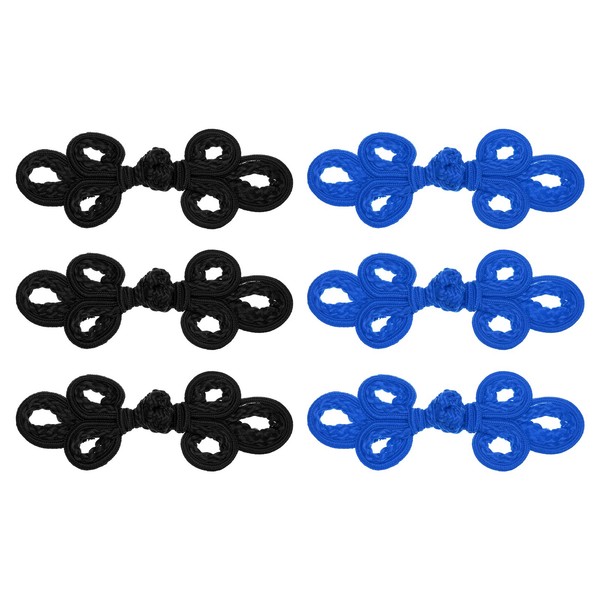 6 StüCk Chinesische Knoten KnöPfe Marineblau/Schwarz FüR Diy MäNtel Pullover-image