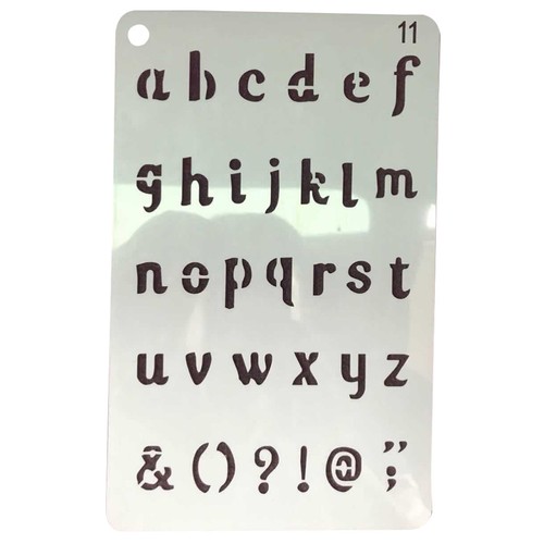 12 Pcs Small Letter Stencils for Crafts Reusable Alphabet Digital Template - Picture 3 of 11
