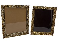 Vintage Ornate Gold Filigree Brass Metal 8x10 Photo Picture Matching Frames Set