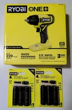 Ryobi 18V 3/8" Impact Wrench PCL250B Tool Only w/ 4 PC Metric Set & 4 PC SAE Set