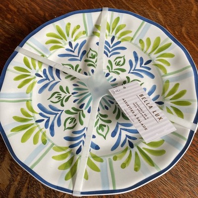 Bella Lux Artisan Melamin Salatteller Set 4 Neu 9 Zoll