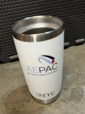 YETI RAMBLER 20 Oz. Original Stainless Steel Tumbler Cup -AEPAC-  As-is No Lid