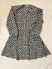 Pajera Women's Dress Size S Floral Grey Cute Spring Above the Knee Lined