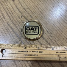 Unusual Caterpillar CAT Tractor Diesel Power Badge Button Bolo Tie?