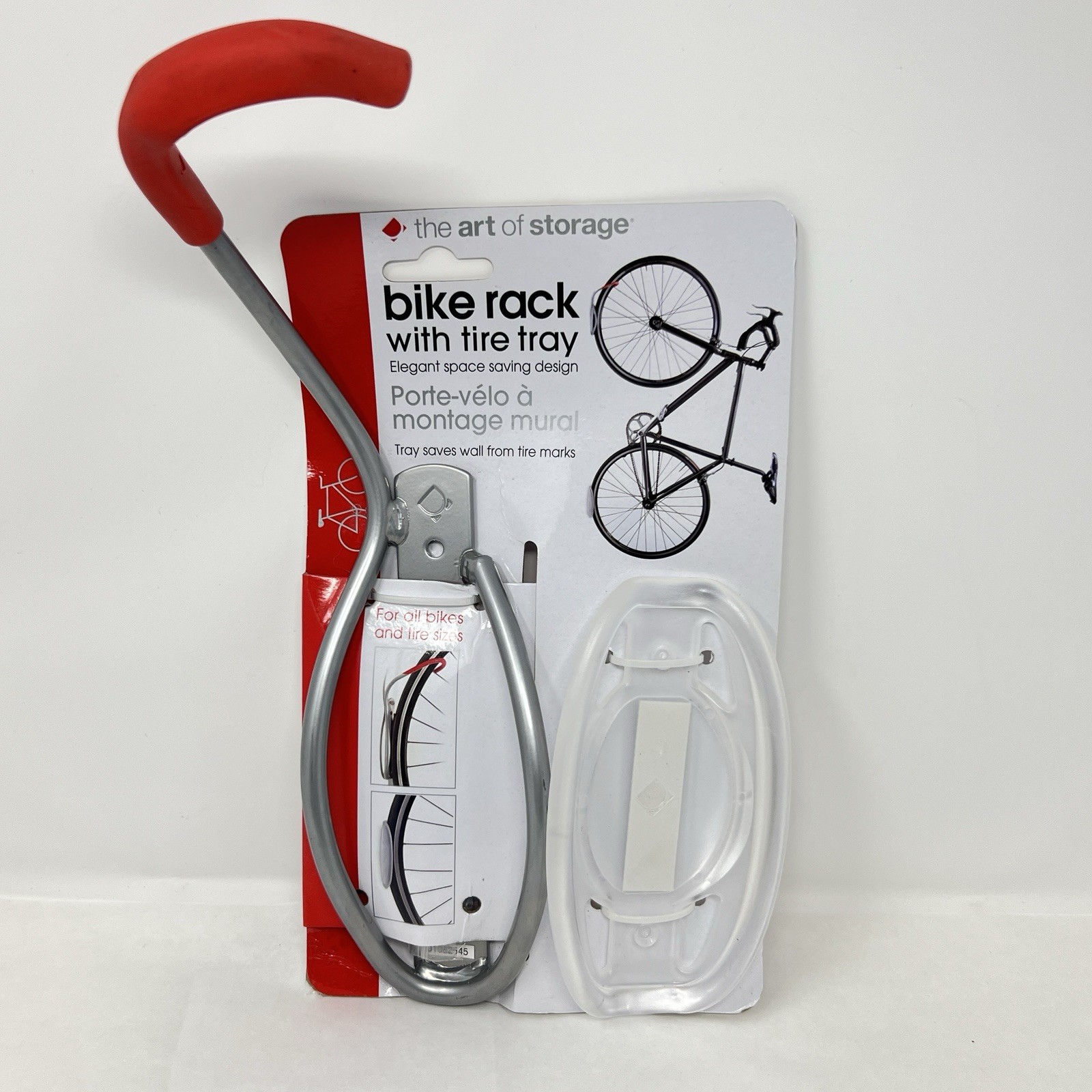 Delta Bike Wall Rack w/ Tire Tray Storage Indoor & Out Fits 