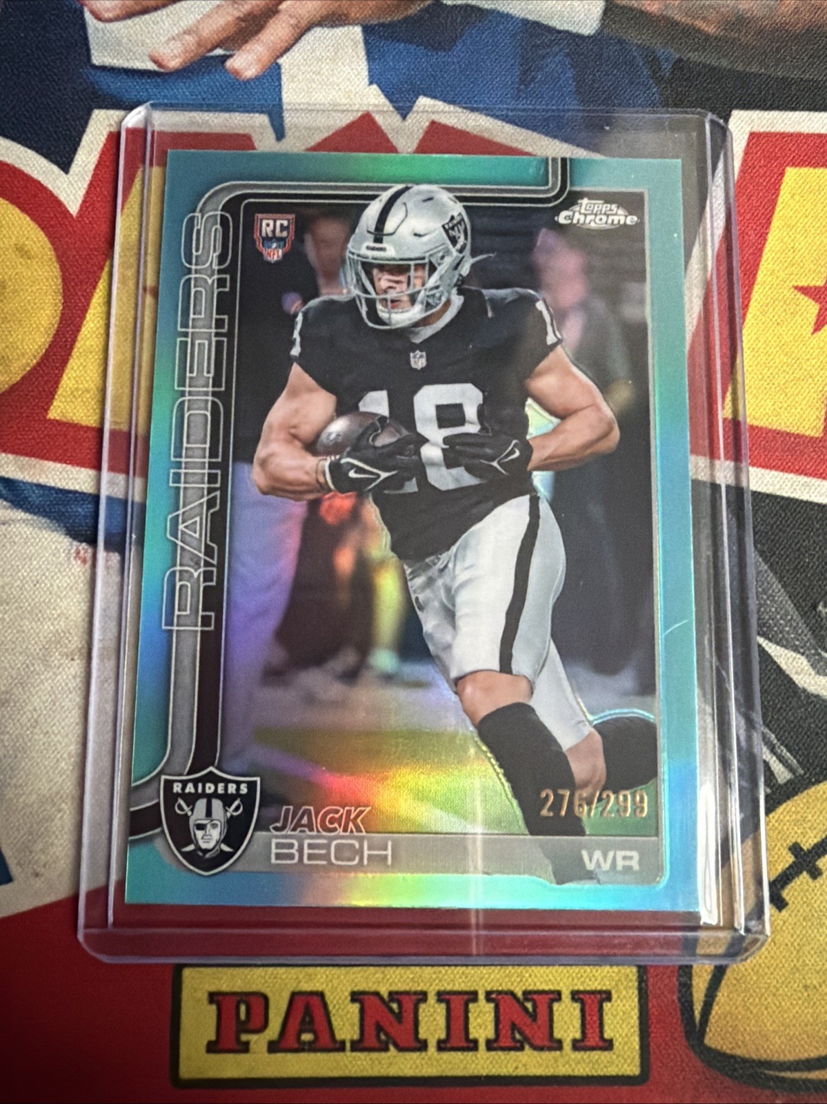 2025 Topps Chrome - Jack Bech Rookie Teal Refractor /299 #388 Raiders