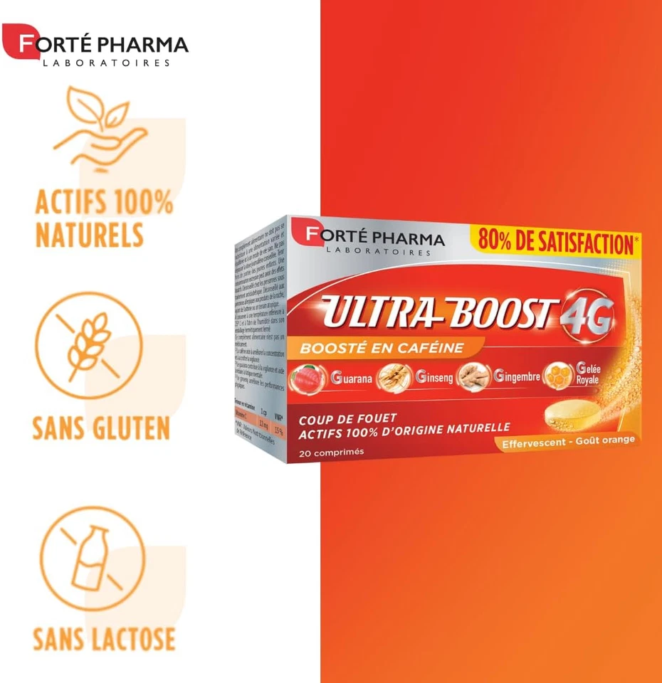 - Ultra Boost 4G - Booster D'Energie - Guarana, Gelée Royale, Gingembre, Vitamin - Photo 3/4