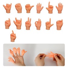 13 Pcs Mini Tiny Hands for Cats  Pranks, Stretchable Soft Finger Puppets, Fu...