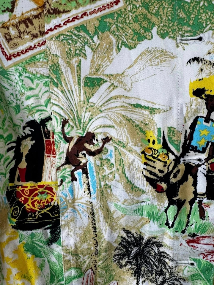 Camisa manga larga para mujer Erin London - Talla: XL - Color: estampado tropical Foto 2 de 4