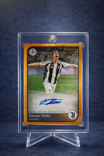 🔥2024-25 TOPPS MERLIN UC KENAN YILDIZ AUTO/25 ORANGE GOLD REFRACTOR JUVENTUS🔥
