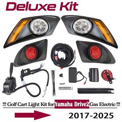 For Yamaha Drive2 2017+ Golf Cart LED Light Kit + Turn Signal Horn Brake