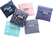 Reusable Grocery Shopping Bags - Foldable Eco-Friendly Shopper Tote Bags (4 Pack