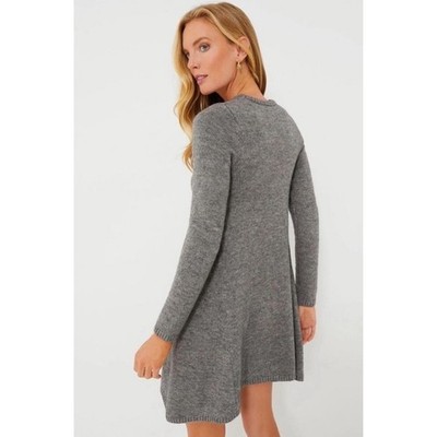 Pomander Place Tuckernuck Women Maia Swing Sweater Dress Small Gray Knit Casual