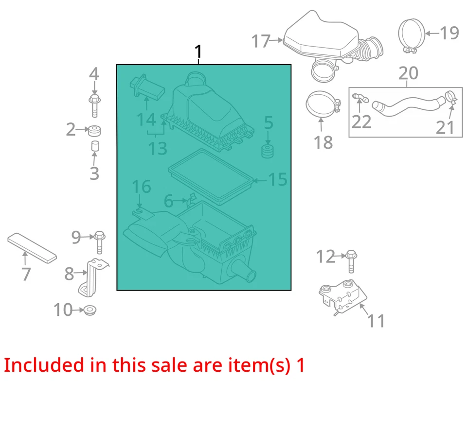 2012 MAZDA CX-9 Air Cleaner Box Used 3.70L 98000 Miles OEM 319-00609 - Image 3 of 4