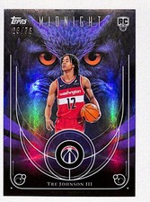 Tre Johnson III 2025-26 Topps Midnight Night Owls Dusk #NO-21 #/75