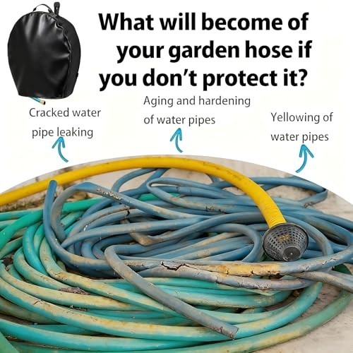 Heavy-Duty Waterproof Garden Hose Cover - Sunlight & Windproof, Fits 5/8" x 50-1