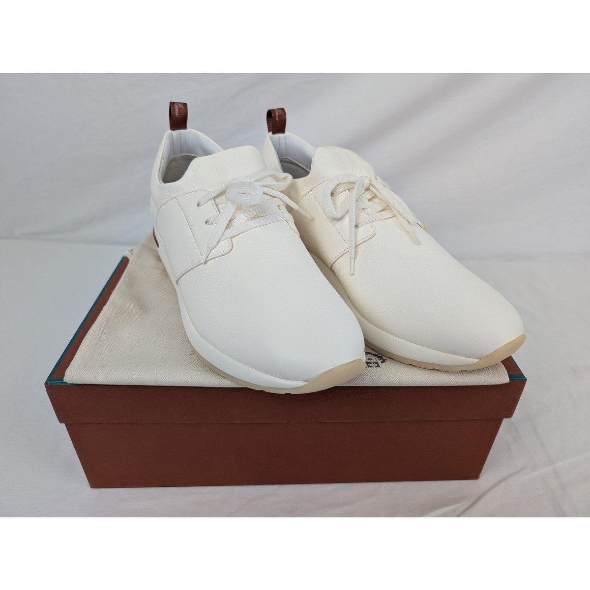 Loro Piana 360 LP Flexy Walk Man Metal Free Deer Sneakers in White