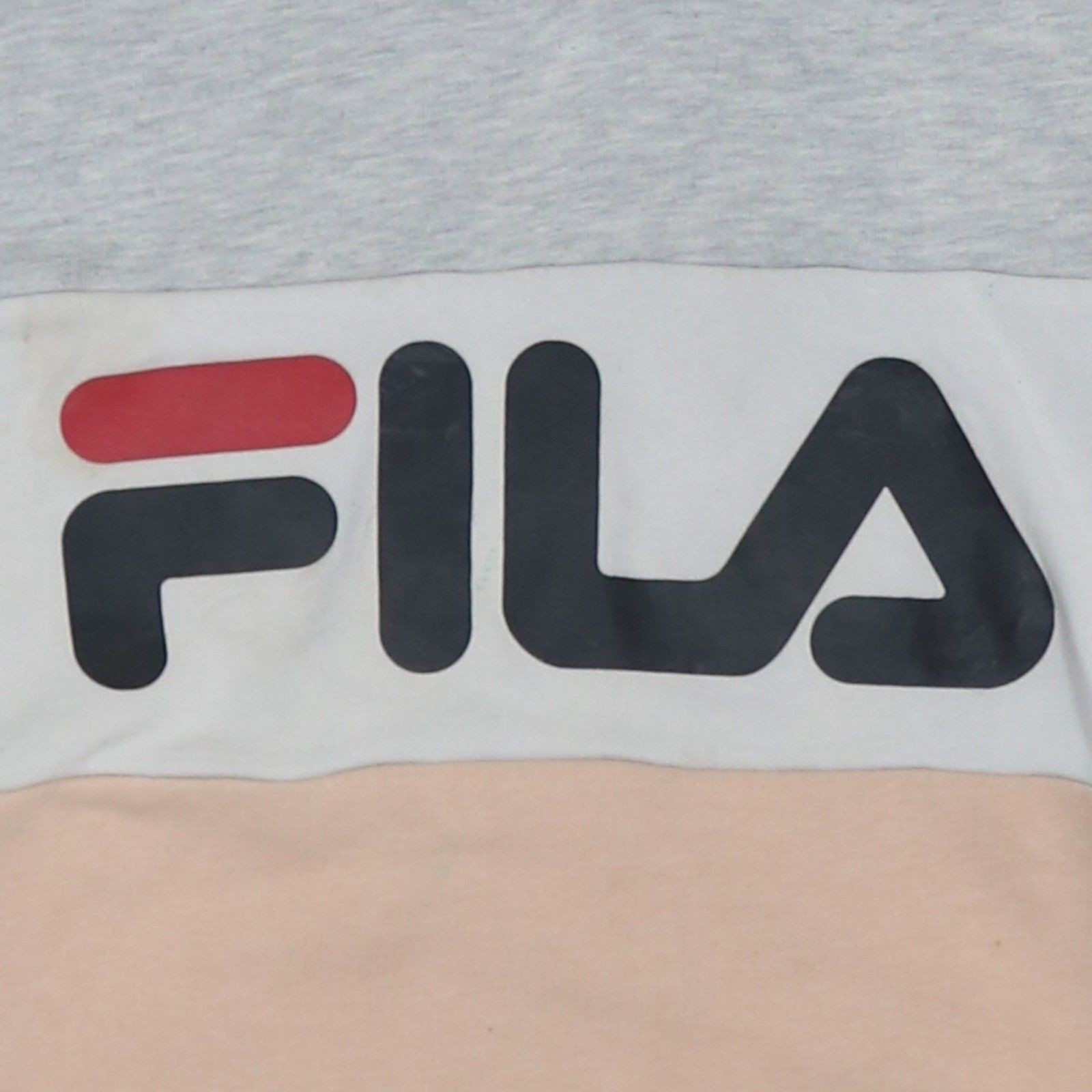 Felpa con cappuccio vintage FILA GRIGIA UOMO XS
