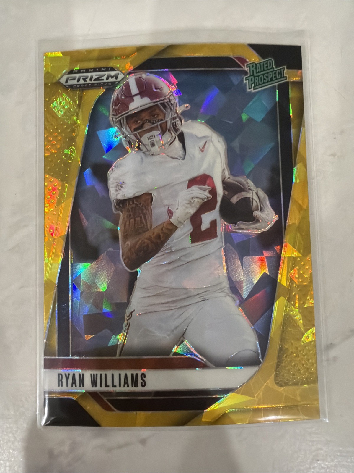 2025 Panini Prizm Draft Picks - Ryan Williams #151 Gold Ice Prizm (RC)
