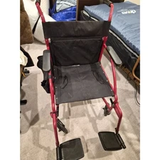 Red Foldable Transfer Chair 300lb Max LOCAL PICKUP ONLY