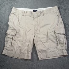 Vintage Polo Ralph Lauren Cargo Shorts Men 44B Beige Cotton Twill Utility
