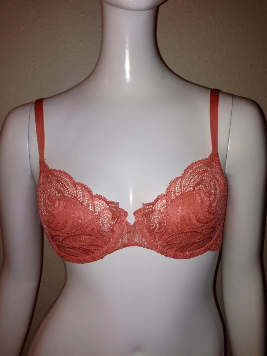 Victorias Secret 34C Very Sexy Push-Up Bra Without Padding Pink Lace  Underwire
