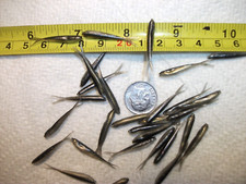 100-1 1/8"-crappie panfish-soft minnows-grubs-jig-scent-split tails-fluke-lures
