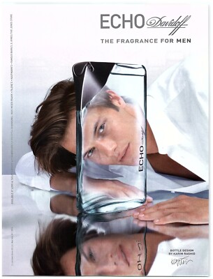 2004 ECHO Davidoff Fragrance Print Ad, Clear Bottle Design by Karim Rashid