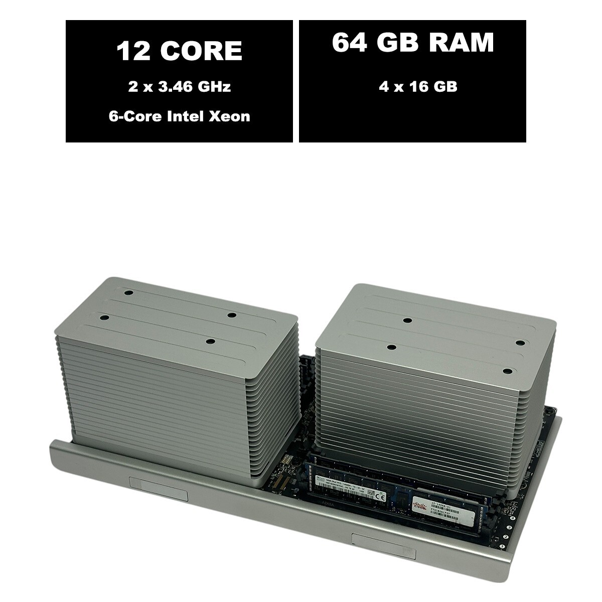 Mac Pro 2010 デュアルCPU 64GBメモリ Mac Pro 2010 2012 5,1 Dual Processor Tray 3.46 GHz Xeon / 64 GB