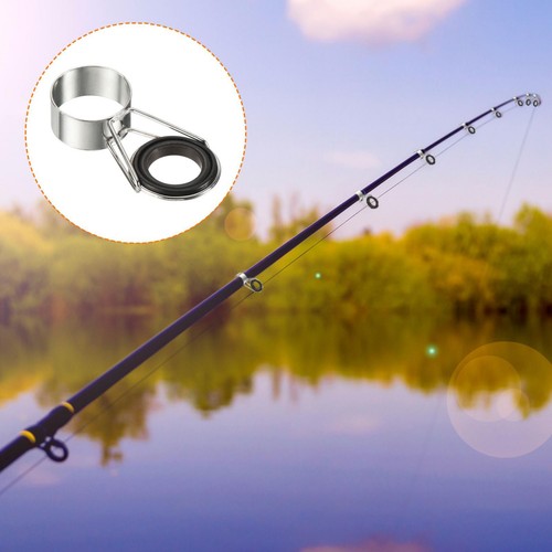 1.6-3.6mm Tubo Pesca Caña Puntas Reparación Kit Juego, 34pzs Hierro Anillo Guía - Foto 6 di 6